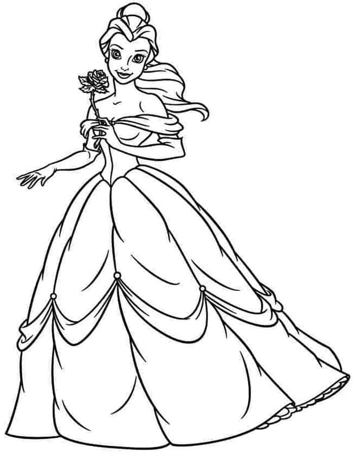 Belle Coloring Pages