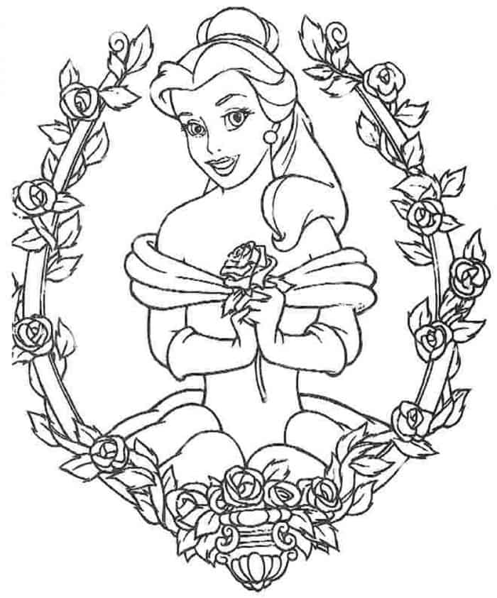 Belle Princess Coloring Pages Live Action