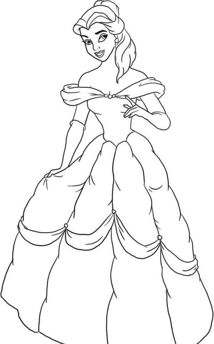 Belle Princess Coloring Pages