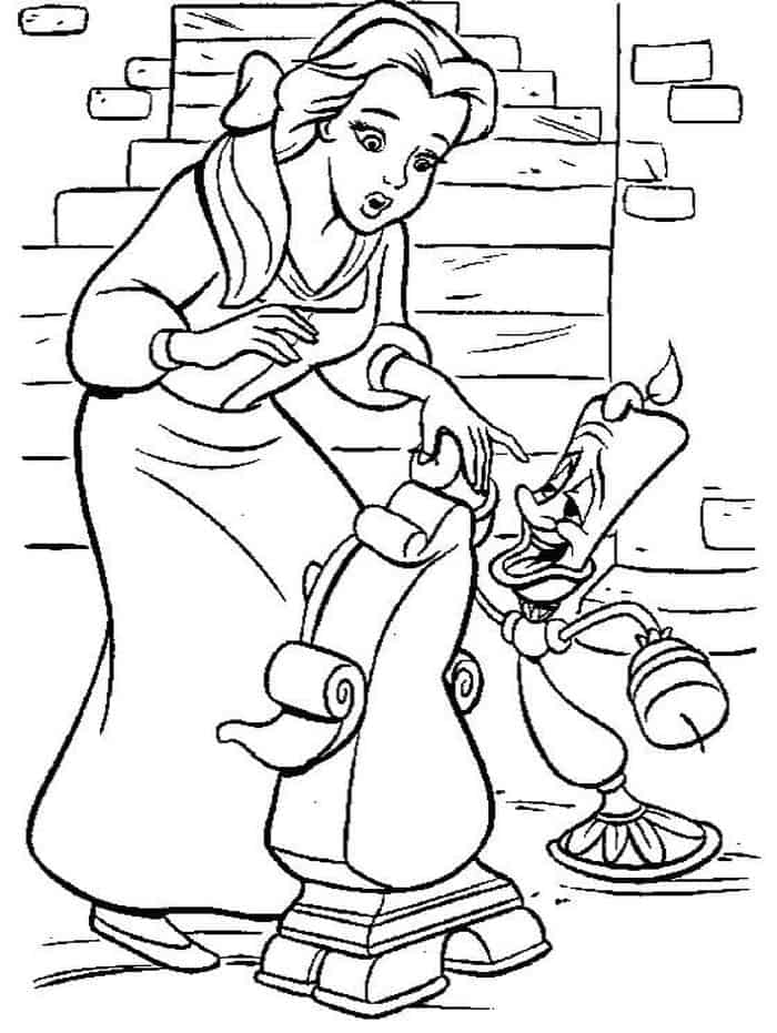 Belle Printable Coloring Pages