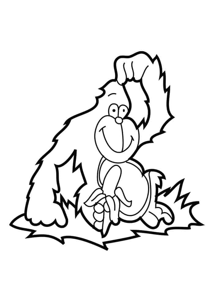 Big Creative Gorilla Coloring Pages