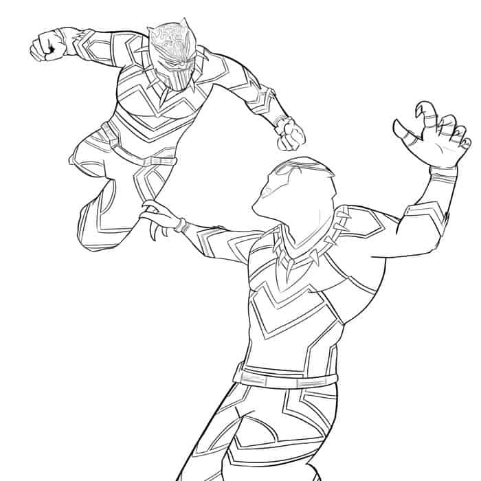 Black Panther Free Coloring Pages