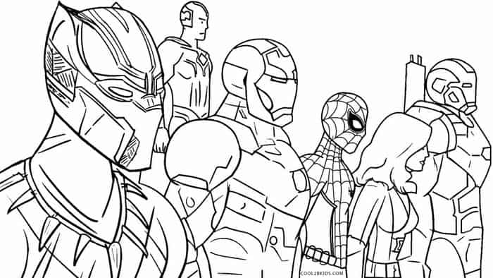 Black Panther Marvel Civil War Coloring Pages