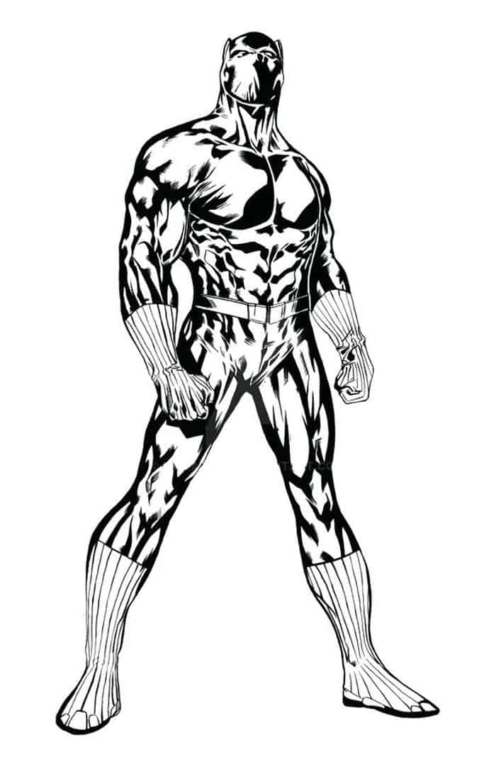 Black Panther Under The Water Coloring Pages