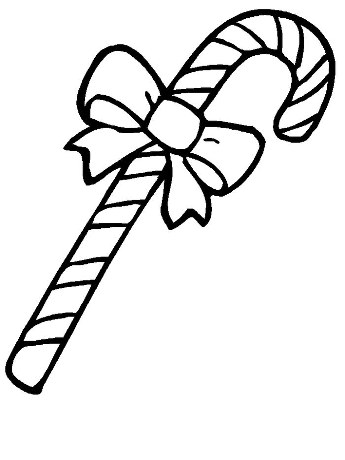 Blank Candy Cane Coloring Pages