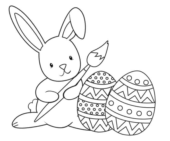 Bunny Easter Coloring Pages