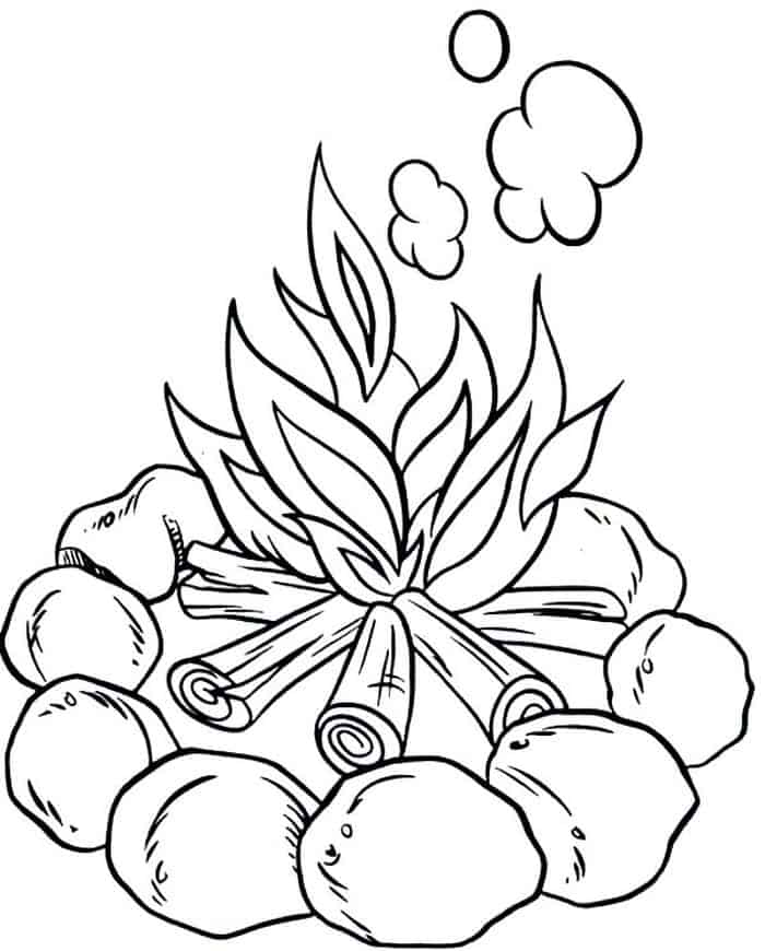Camping Coloring Pages For Adults