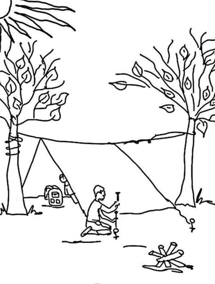 Camping Coloring Pages For Kids