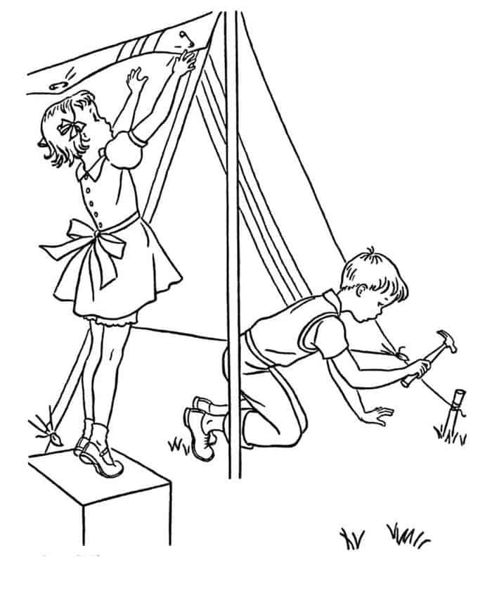 Camping Coloring Pages