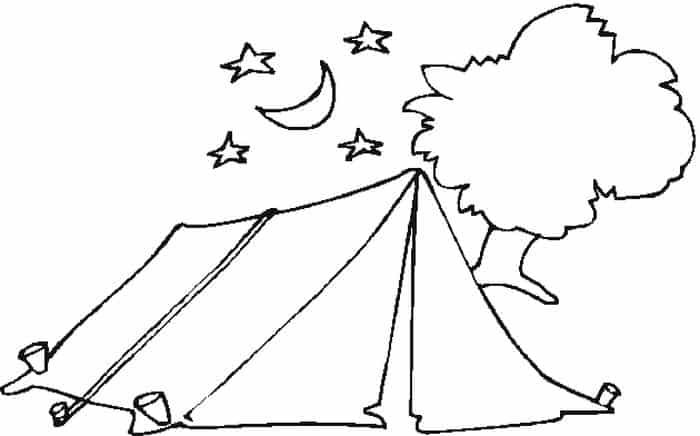 Camping Printable Coloring Pages