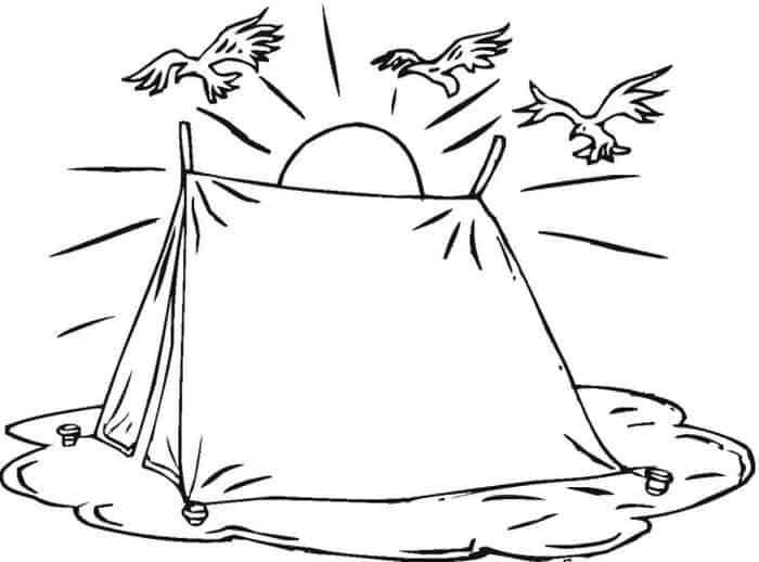 Camping Tent Coloring Pages