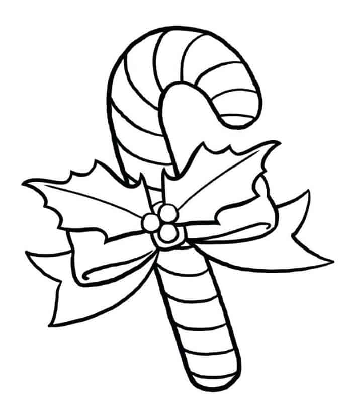Candy Cane Free Coloring Book Pages