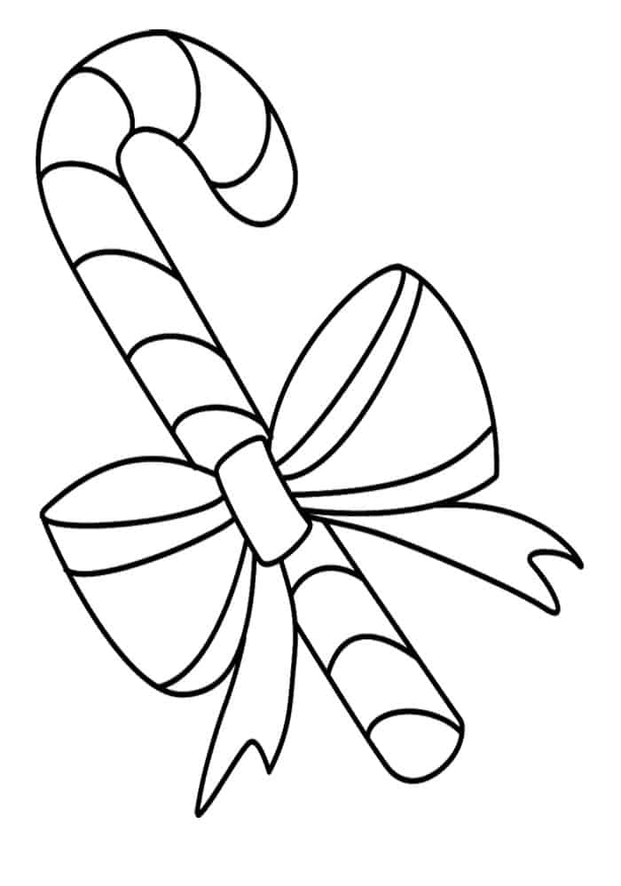 Candy Cane Printable Coloring Pages