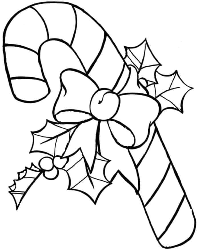 Candy Cane Stained Glass Coloring Pages
