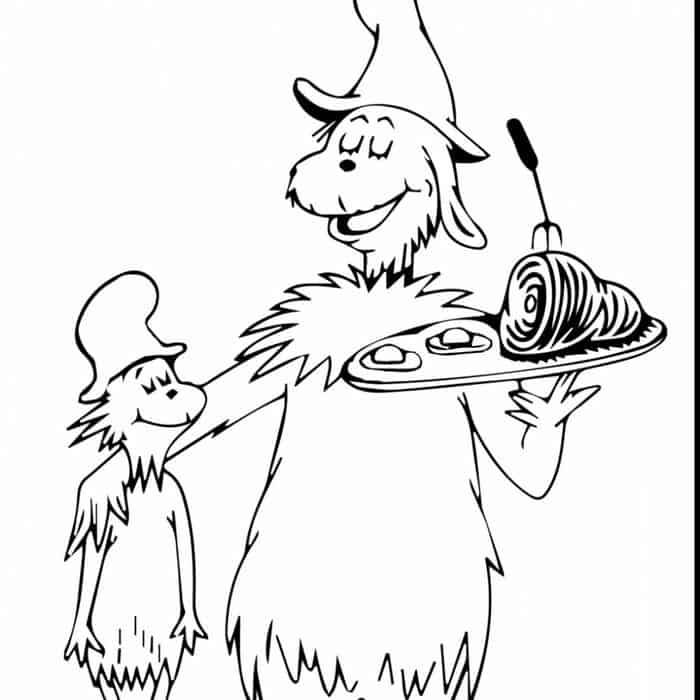 Cat In The Hat Christmas Coloring Pages