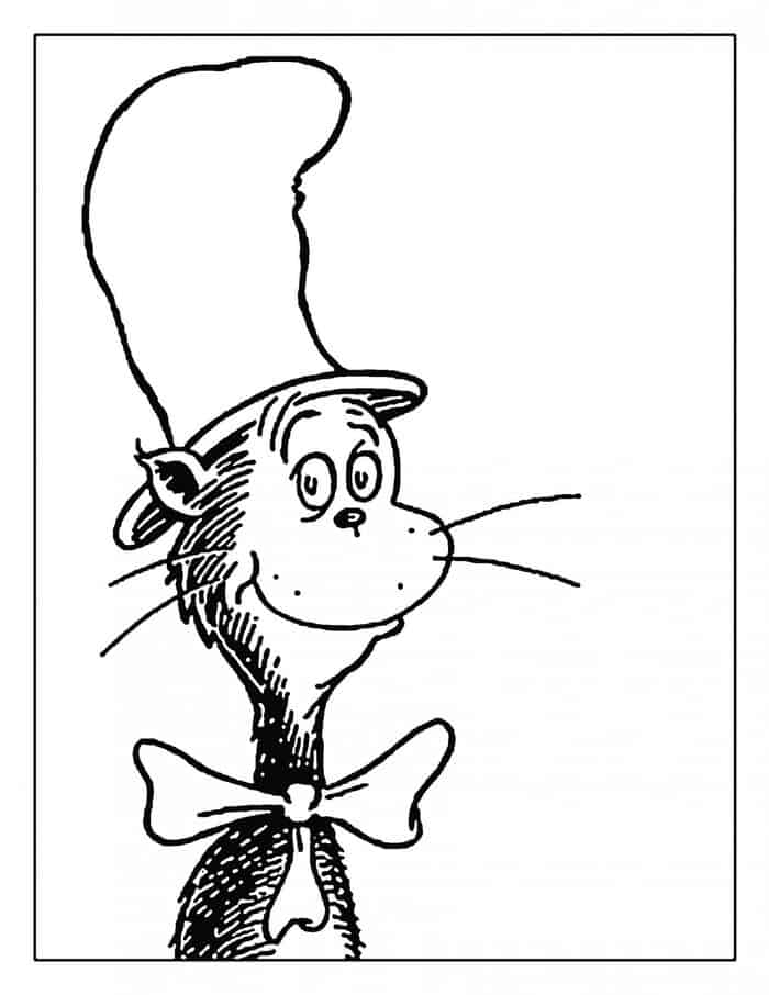 Cat In The Hat Coloring Pages Pdf