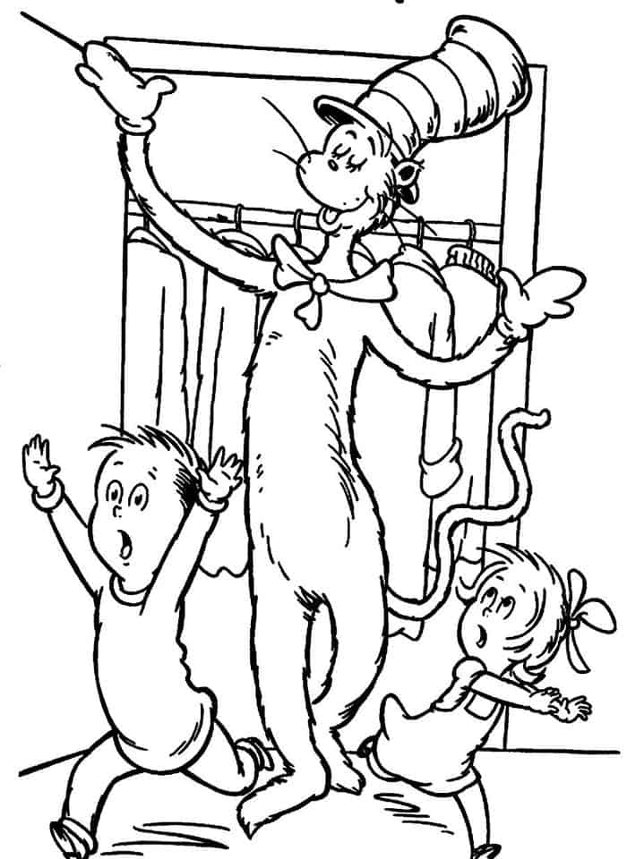 Cat In The Hat Knows Alot About That Coloring Pages