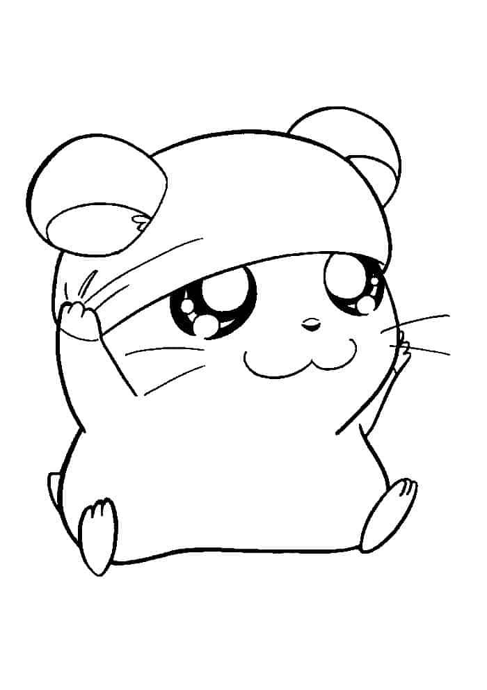 Chibi Hamster Coloring Pages