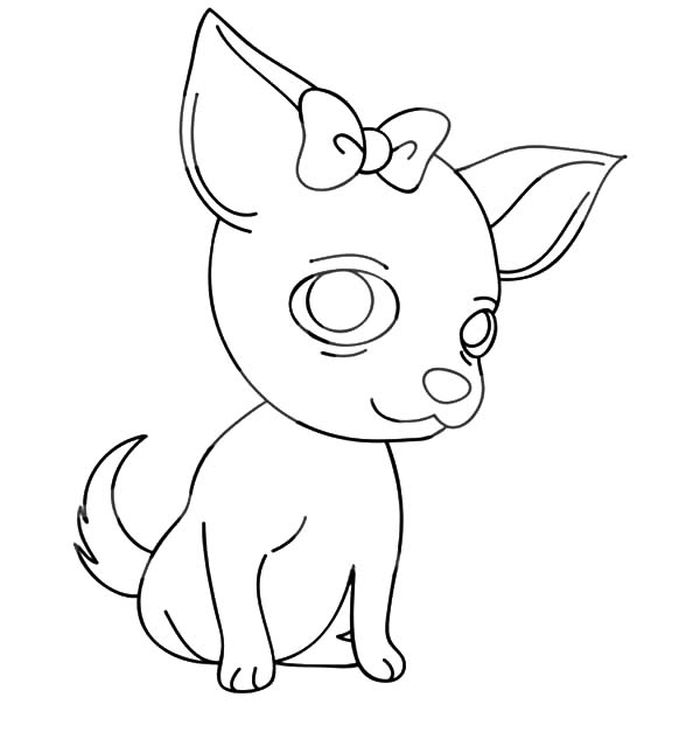 Chihuahua Puppy Coloring Pages Printable