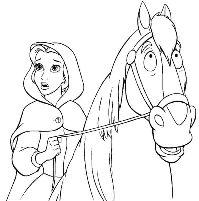 Coloring Pages Disney Belle