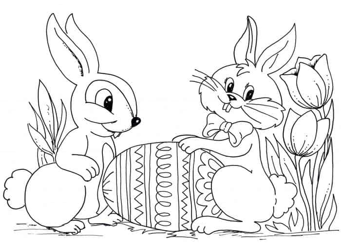 Coloring Pages Easter Painting Bunny