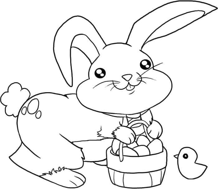 Coloring Pages For Kids To Print Out Easter Bunny