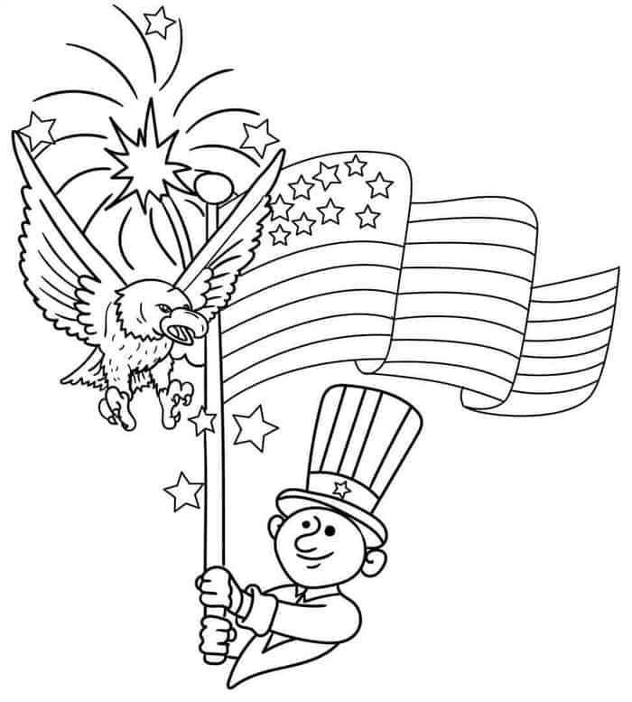 Coloring Pages For The 4th Of July Eagle