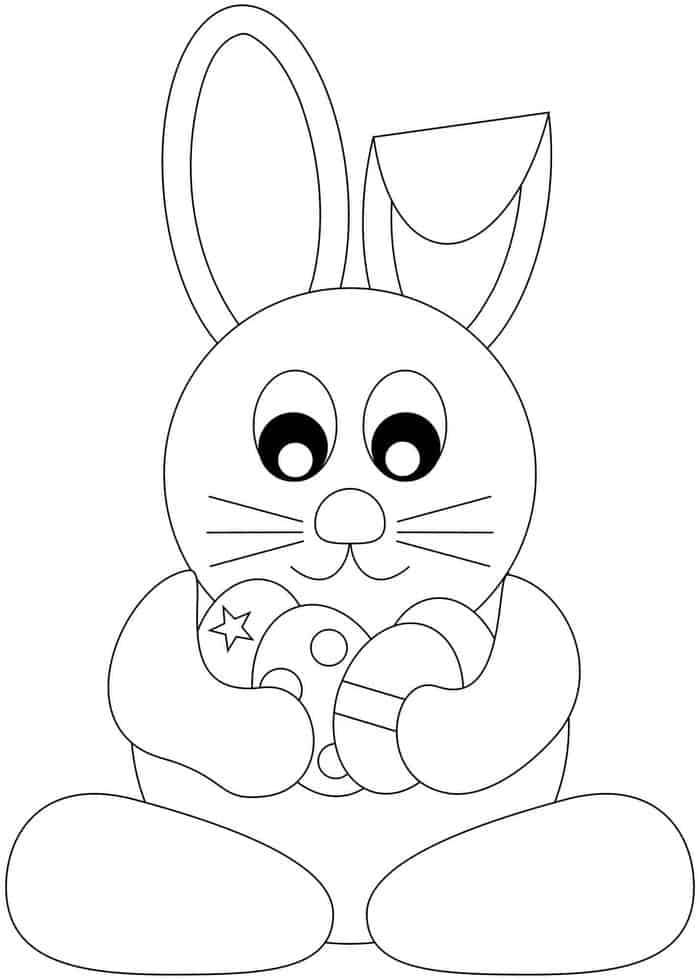 Coloring Pages Of An Easter Bunny
