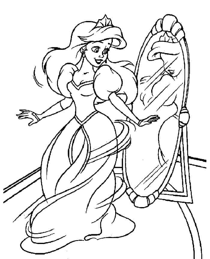 Coloring Pages Princess Ariel