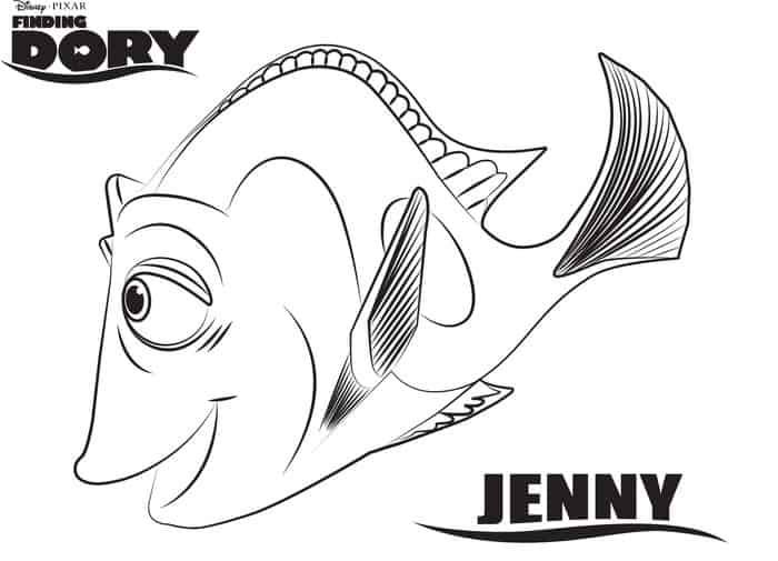 Cute Finding Dory Coloring Pages For The Printable