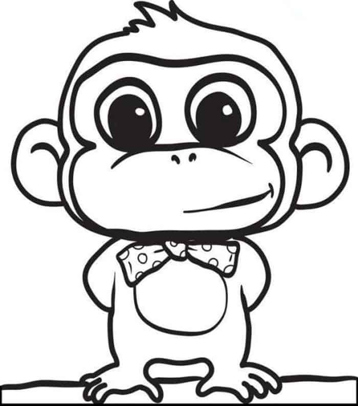 Cute Gorilla Coloring Pages