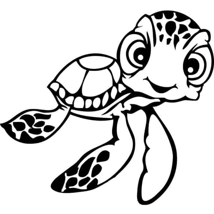 Cute Sea Turtle Animal Coloring Pages