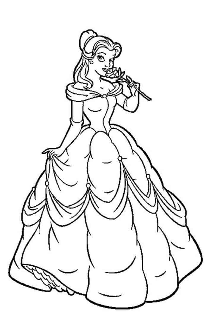 Disney Princess Belle Coloring Pages