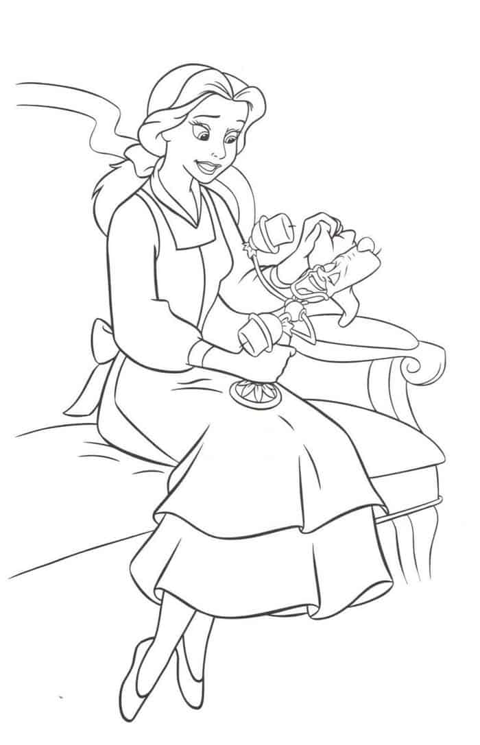 Disney Princess Coloring Pages Belle
