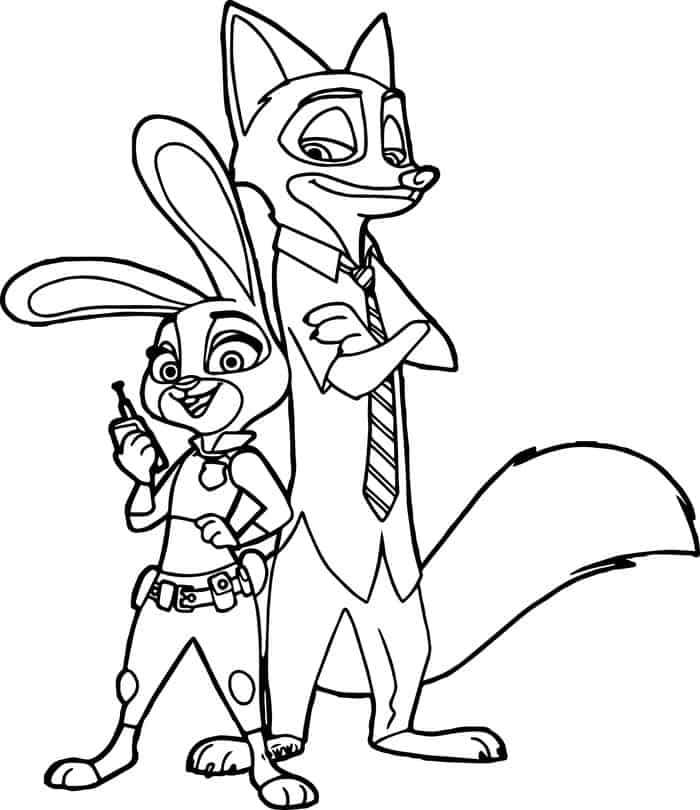 Disney Zootopia Coloring Pages