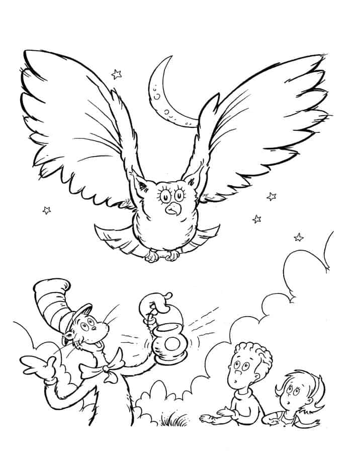Dr Seuss Characters Coloring Pages Cat In The Hat
