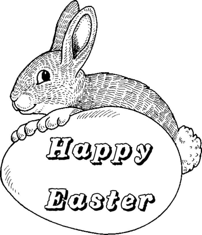 Easter Bunny Coloring Pages For Toddlers