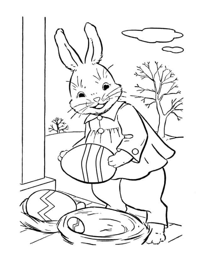 Easter Bunny Coloring Pages Free
