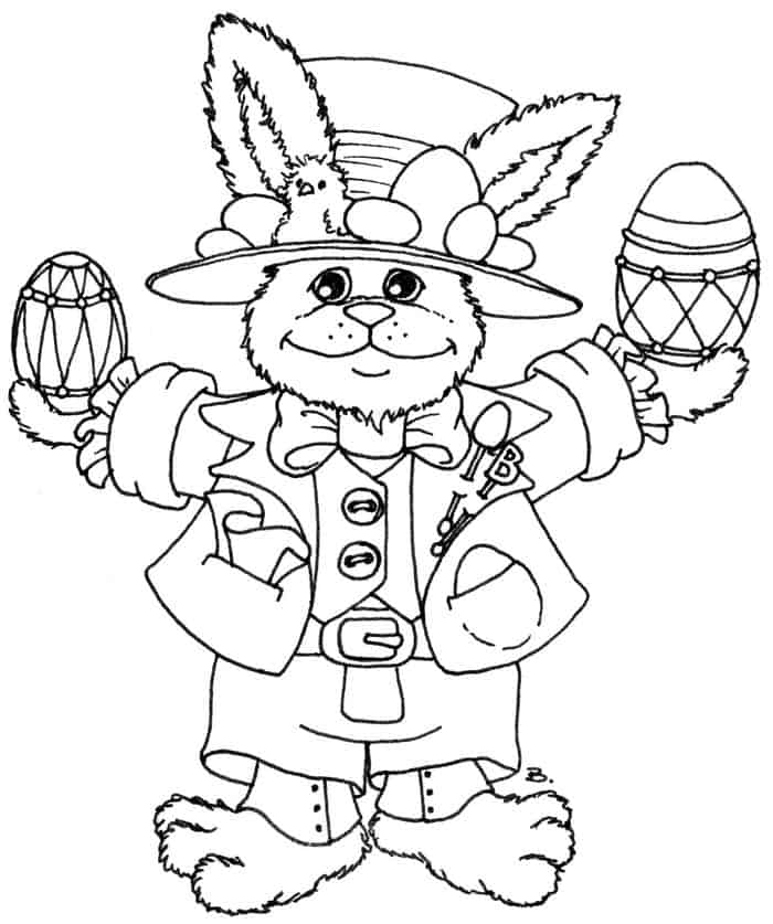 Easter Bunny Coloring Pages To Print