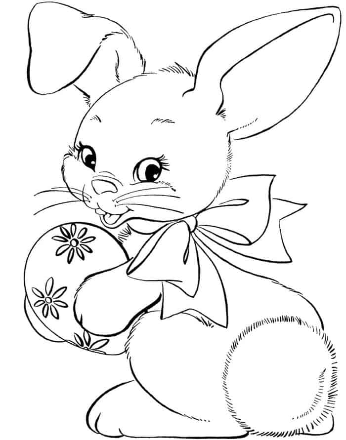 Easter Bunny Eggs Coloring Pages