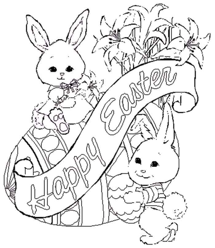 Easter Bunny Face Coloring Pages