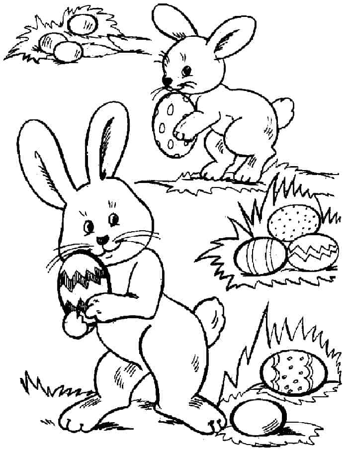 Easter Bunny Free Printable Coloring Pages