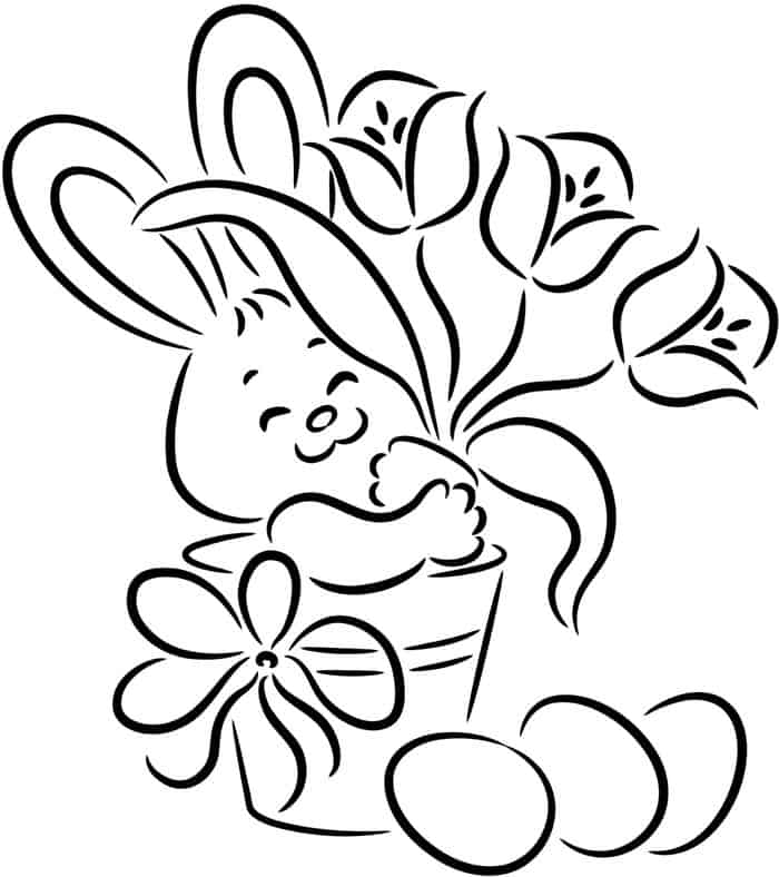 Easter Bunny Images Coloring Pages