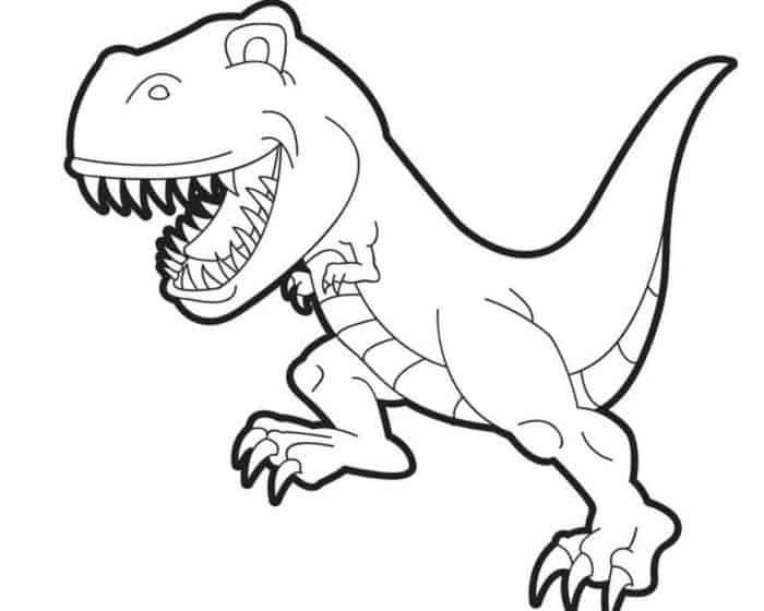 Easy T Rex Coloring Pages
