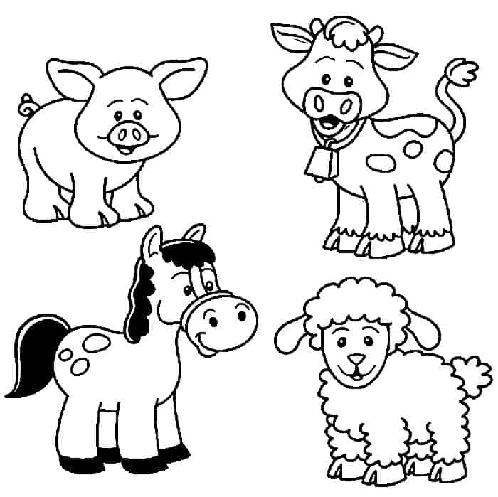 Farm Animal Coloring Pages Free