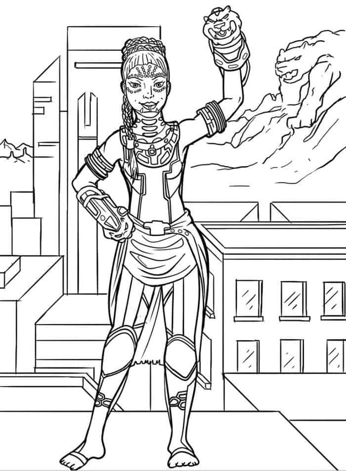 Female Black Panther Coloring Pages