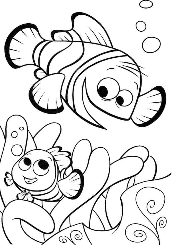 Finding Dory Coloring Pages Marlin