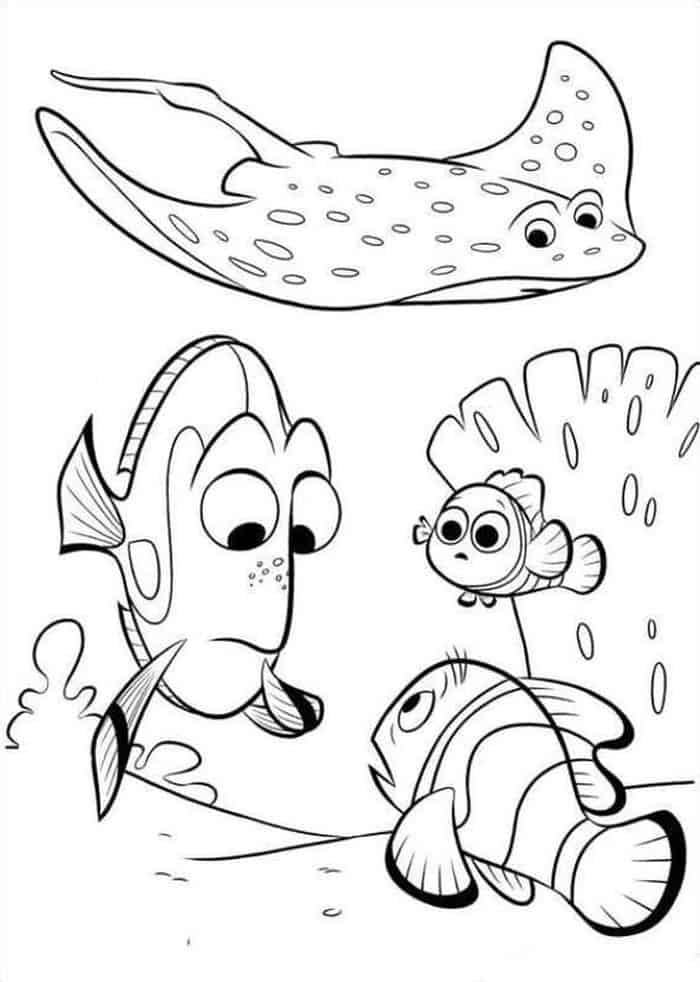 Finding Dory Coloring Pages