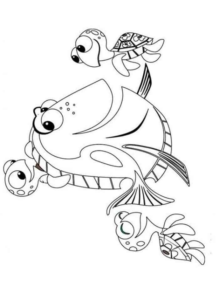Finding Dory Disney Coloring Pages Dory