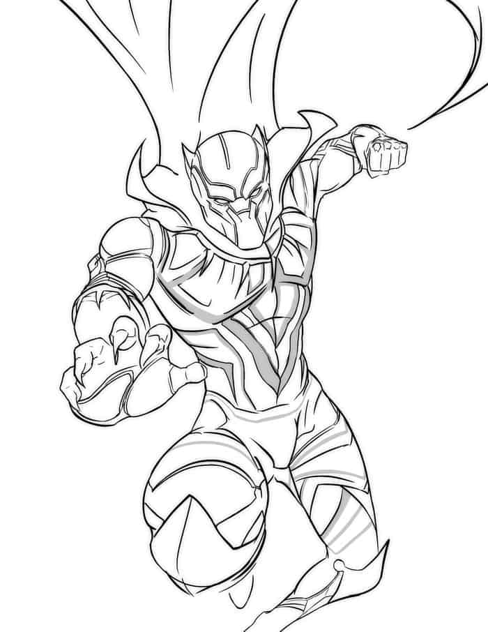 Free Coloring Pages Black Panther